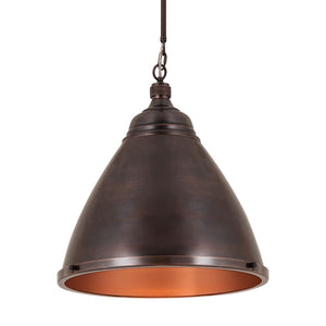 Atlas Katelyn 15" Wide Industrial Pendant Light - Modern Elegance for Kitchens, Dining Areas, and Entryways Dark Bronze CL11787-BZ