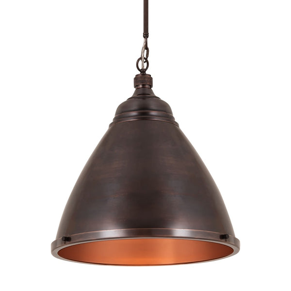 Atlas Katelyn 15" Wide Industrial Pendant Light - Modern Elegance for Kitchens, Dining Areas, and Entryways Dark Bronze CL11787-BZ