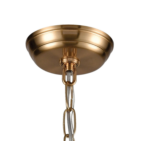 Atlas Kingdom 14'' Wide 4-Light Pendant - Vintage Aged Brass with White Shades for Elegant Illumination CL11788-BS