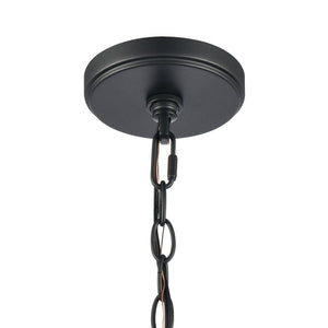 Atlas Kistler 12" Wide 1-Light Pendant - Charcoal Finish with Tapered Linen Shade for Modern Spaces CL11789-BK
