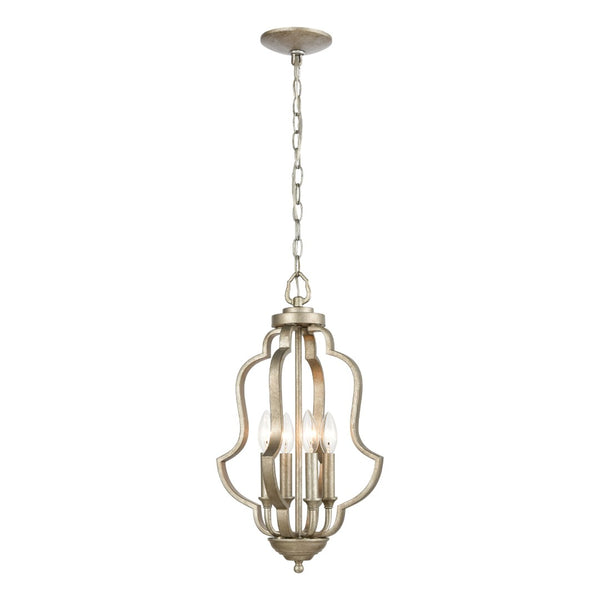 Atlas Lanesboro 12'' Wide 4-Light Pendant - Dusted Silver Elegance for Dining & Living Spaces Décor CL11790-SV