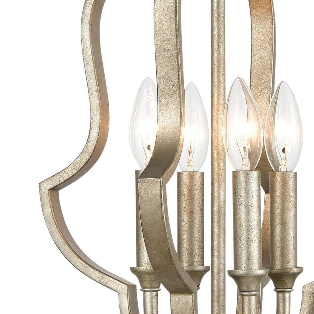Atlas Lanesboro 12'' Wide 4-Light Pendant - Dusted Silver Elegance for Dining & Living Spaces Décor CL11790-SV