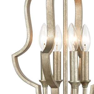 Atlas Lanesboro 12'' Wide 4-Light Pendant - Dusted Silver Elegance for Dining & Living Spaces Décor CL11790-SV