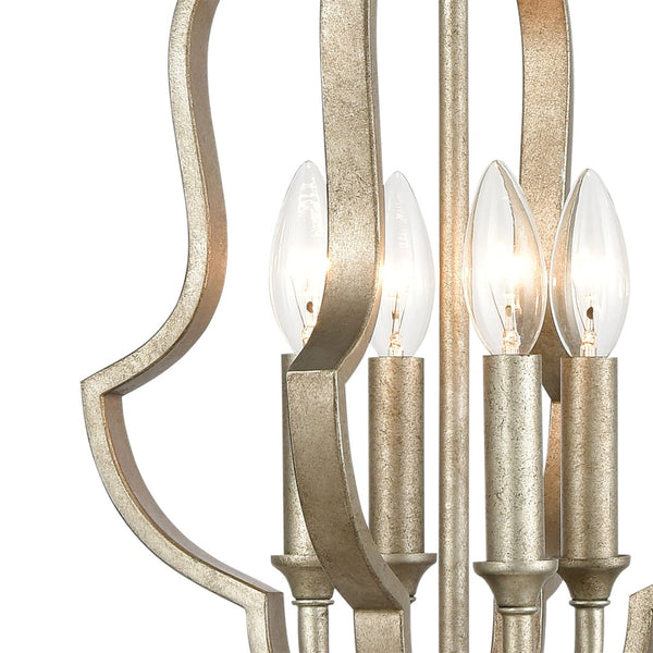 Atlas Lanesboro 12'' Wide 4-Light Pendant - Dusted Silver Elegance for Dining & Living Spaces Décor CL11790-SV