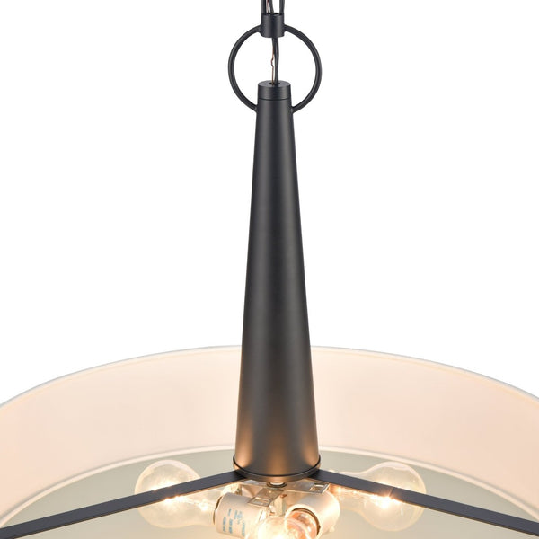 Atlas Leo 22'' Wide 4-Light Pendant - Modern Elegance for Dining and Living Spaces with Timeless Charm Matte Black CL11791-BK
