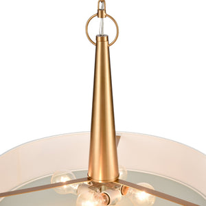Atlas Leo 22'' Wide 4-Light Pendant - Modern Elegance for Dining and Living Spaces with Timeless Charm Brushed Gold CL11791-GD