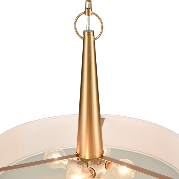 Atlas Leo 22'' Wide 4-Light Pendant - Modern Elegance for Dining and Living Spaces with Timeless Charm Brushed Gold CL11791-GD