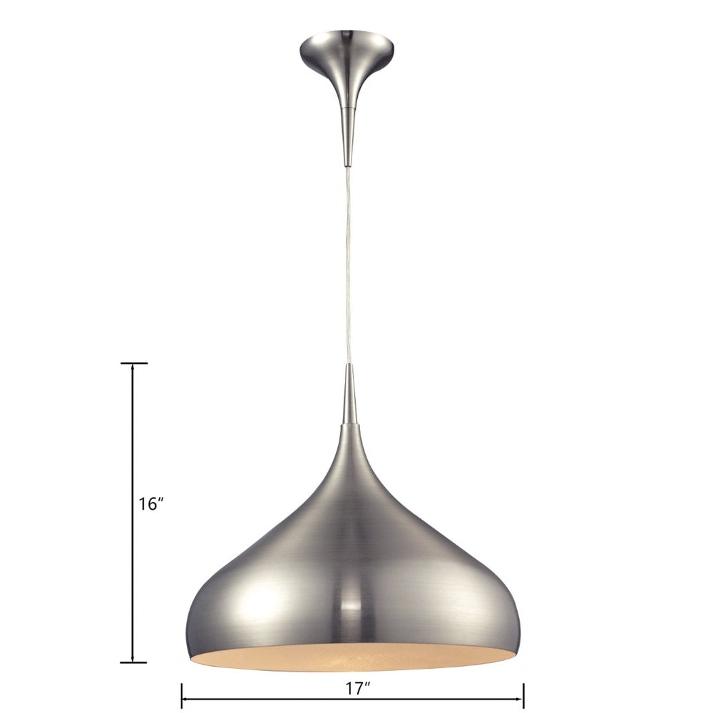 Atlas Lindsey 17" Wide Satin Nickel Pendant Light - Elegant Teardrop Design for Modern Interiors CL11793-NK