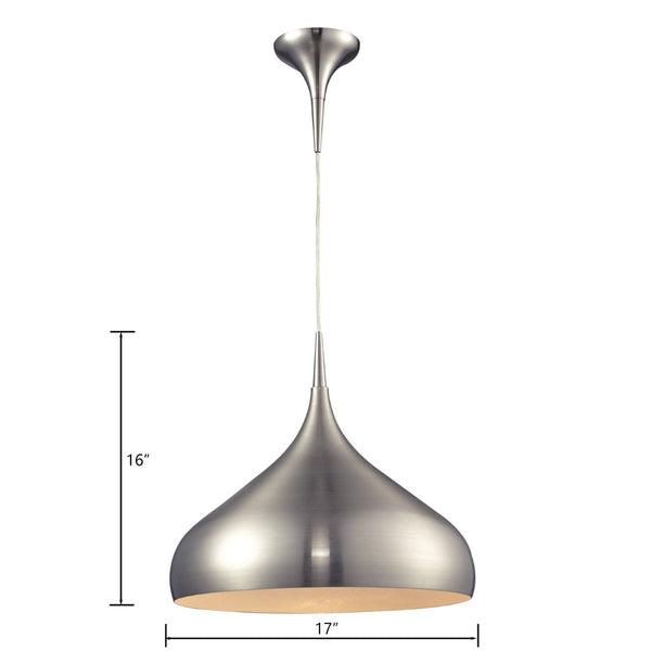 Atlas Lindsey 17" Wide Satin Nickel Pendant Light - Elegant Teardrop Design for Modern Interiors CL11793-NK