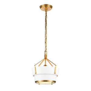 Atlas Marin Nautical-Inspired Pendant Light - Industrial Chic Design with Louvered Shade for Modern Spaces Satin Brass 10.5'' CL11794-BS