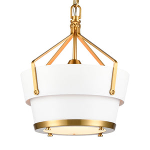 Atlas Marin Nautical-Inspired Pendant Light - Industrial Chic Design with Louvered Shade for Modern Spaces Satin Brass 10.5'' CL11794-BS
