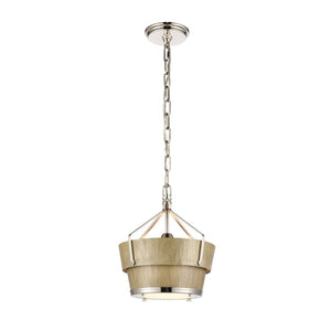 Atlas Marin Nautical-Inspired Pendant Light - Industrial Chic Design with Louvered Shade for Modern Spaces Polished Nickel CL11794-NK