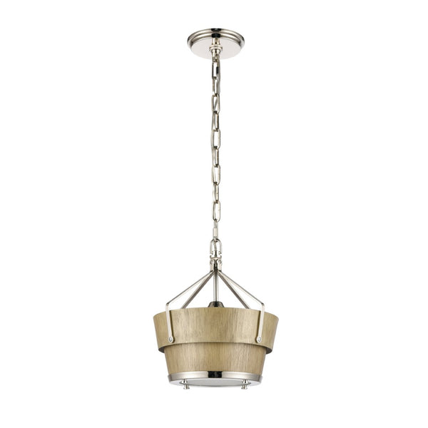 Atlas Marin Nautical-Inspired Pendant Light - Industrial Chic Design with Louvered Shade for Modern Spaces Polished Nickel CL11794-NK