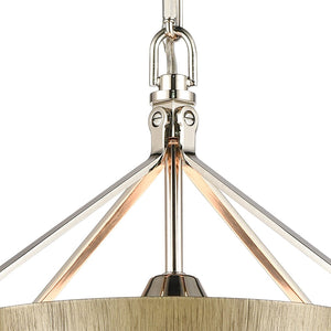 Atlas Marin Nautical-Inspired Pendant Light - Industrial Chic Design with Louvered Shade for Modern Spaces Polished Nickel CL11794-NK