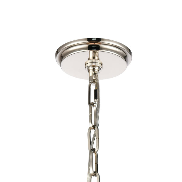 Atlas Marin Nautical-Inspired Pendant Light - Industrial Chic Design with Louvered Shade for Modern Spaces Polished Nickel CL11794-NK