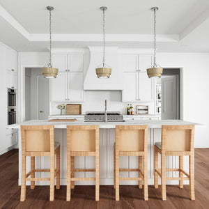 Atlas Marin Nautical-Inspired Pendant Light - Industrial Chic Design with Louvered Shade for Modern Spaces Polished Nickel CL11794-NK