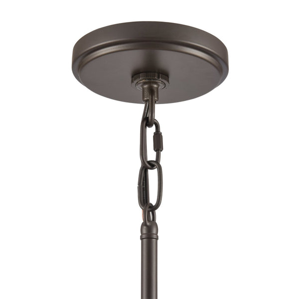 Atlas Marion 9" Wide 1-Light Pendant - Rustic Oil Rubbed Bronze Fixture with Textured Paper Shade CL11796-BZ