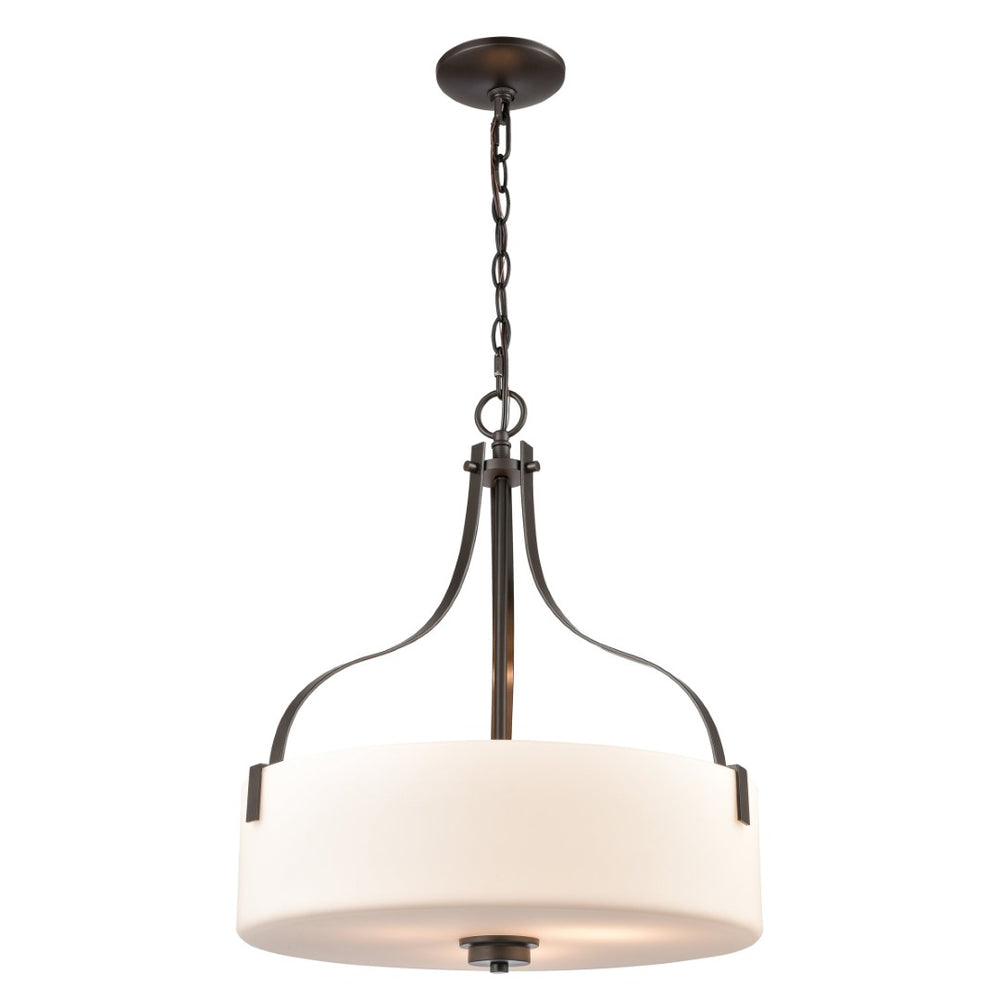 Atlas Market Square 18'' Wide 3-Light Pendant - Timeless Traditional Design for Inviting Indoor Spaces Oil Rubbed Bronze CL11797-BZ