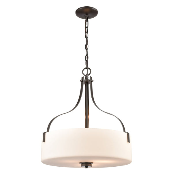 Atlas Market Square 18'' Wide 3-Light Pendant - Timeless Traditional Design for Inviting Indoor Spaces Oil Rubbed Bronze CL11797-BZ