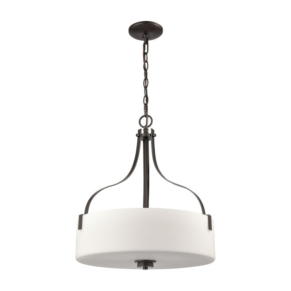 Atlas Market Square 18'' Wide 3-Light Pendant - Timeless Traditional Design for Inviting Indoor Spaces Oil Rubbed Bronze CL11797-BZ