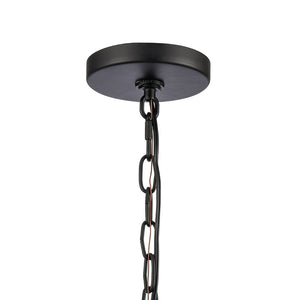Atlas Mendoza 3-Light Pendant Fixture - Elegant Lantern Design with Clear Glass and Metal Accents for Home Matte Black CL11800-BK