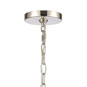 Atlas Mendoza 3-Light Pendant Fixture - Elegant Lantern Design with Clear Glass and Metal Accents for Home Polished Nickel 10.25'' CL11800-NK