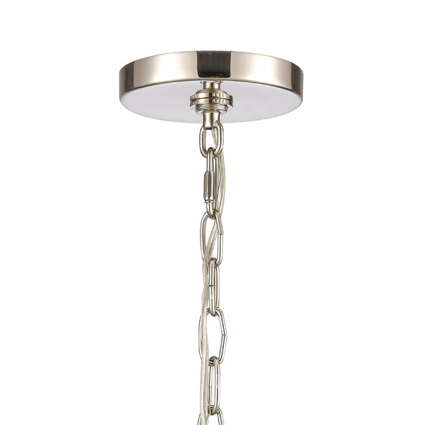 Atlas Mendoza 3-Light Pendant Fixture - Elegant Lantern Design with Clear Glass and Metal Accents for Home Polished Nickel 10.25'' CL11800-NK