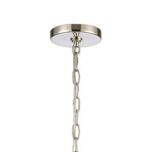 Atlas Mendoza 3-Light Pendant Fixture - Elegant Lantern Design with Clear Glass and Metal Accents for Home Polished Nickel 12.75'' CL11801-NK