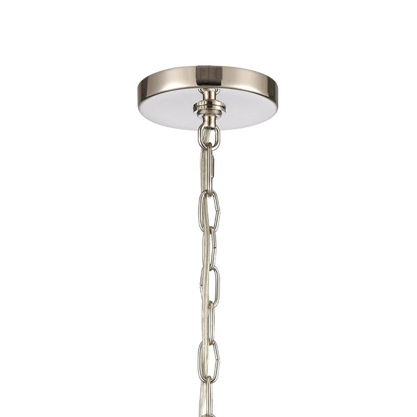 Atlas Mendoza 3-Light Pendant Fixture - Elegant Lantern Design with Clear Glass and Metal Accents for Home Polished Nickel 12.75'' CL11801-NK