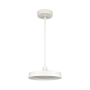 Atlas Nancy LED Pendant Light - Elegant Low-Profile Design with Soft Glass Diffuser for Modern Spaces Matte White 11.75'' CL11803-WH