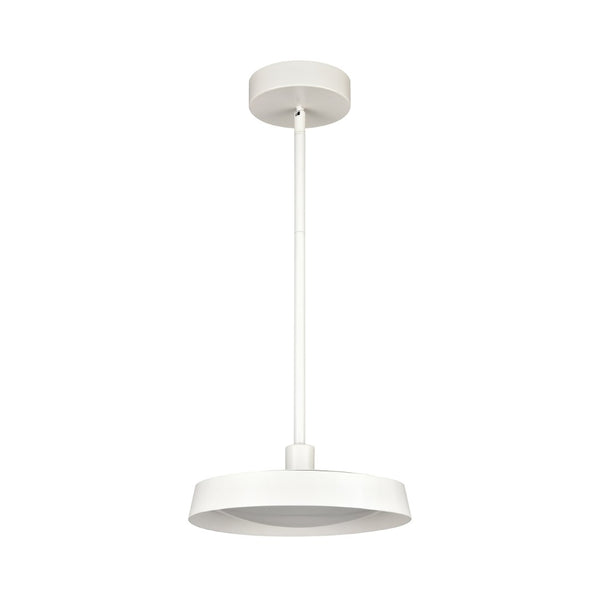 Atlas Nancy LED Pendant Light - Elegant Low-Profile Design with Soft Glass Diffuser for Modern Spaces Matte White 11.75'' CL11803-WH