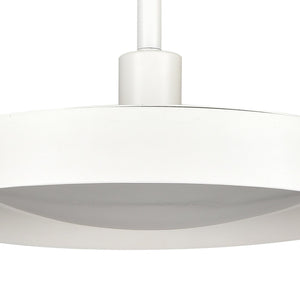 Atlas Nancy LED Pendant Light - Elegant Low-Profile Design with Soft Glass Diffuser for Modern Spaces Matte White 11.75'' CL11803-WH