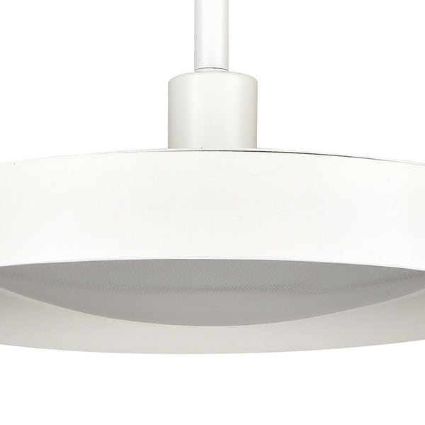 Atlas Nancy LED Pendant Light - Elegant Low-Profile Design with Soft Glass Diffuser for Modern Spaces Matte White 11.75'' CL11803-WH
