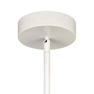 Atlas Nancy LED Pendant Light - Elegant Low-Profile Design with Soft Glass Diffuser for Modern Spaces Matte White 11.75'' CL11803-WH
