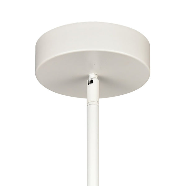 Atlas Nancy LED Pendant Light - Elegant Low-Profile Design with Soft Glass Diffuser for Modern Spaces Matte White 11.75'' CL11803-WH
