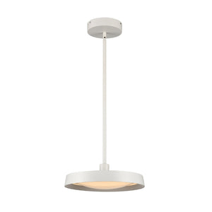 Atlas Nancy LED Pendant Light - Elegant Low-Profile Design with Soft Glass Diffuser for Modern Spaces Matte White 13.75'' CL11804-WH