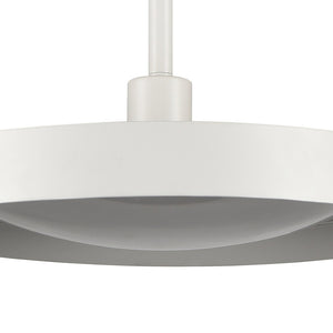 Atlas Nancy LED Pendant Light - Elegant Low-Profile Design with Soft Glass Diffuser for Modern Spaces Matte White 13.75'' CL11804-WH