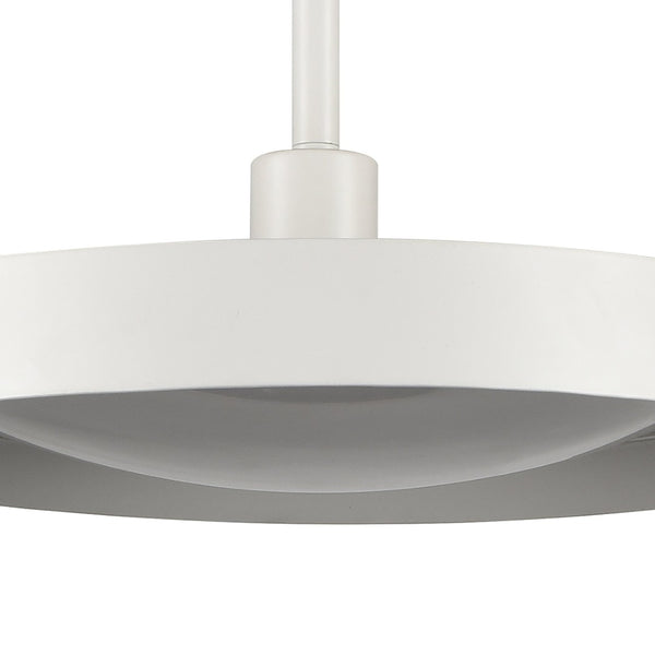 Atlas Nancy LED Pendant Light - Elegant Low-Profile Design with Soft Glass Diffuser for Modern Spaces Matte White 13.75'' CL11804-WH