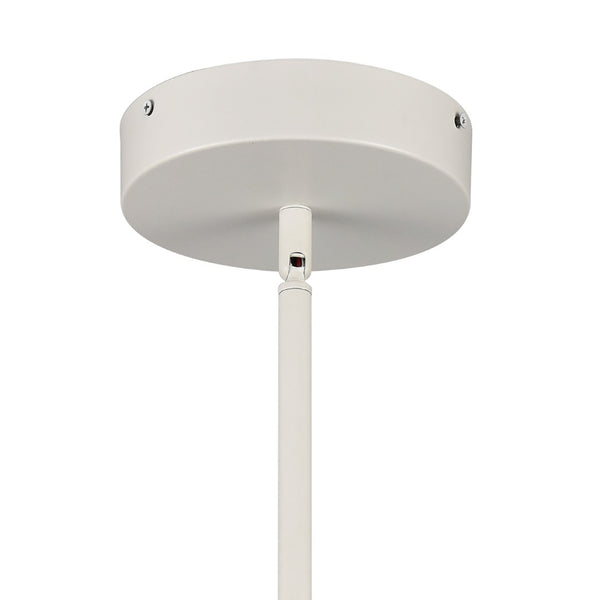 Atlas Nancy LED Pendant Light - Elegant Low-Profile Design with Soft Glass Diffuser for Modern Spaces Matte White 13.75'' CL11804-WH