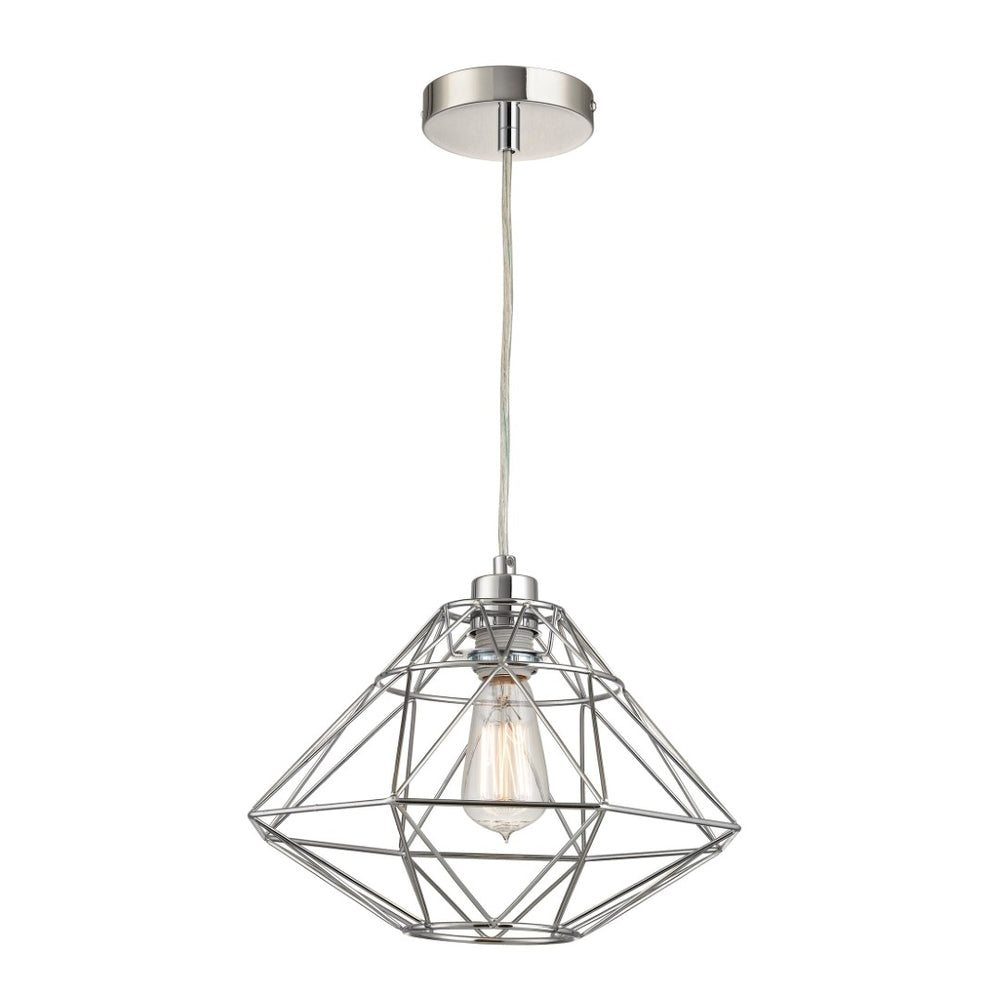Atlas Paradigm 1-Light Pendant - Sculptural Chrome Design with Dynamic Triangular Shapes for Modern Interiors CL11807-CH
