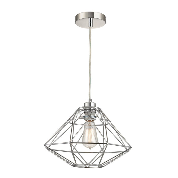 Atlas Paradigm 1-Light Pendant - Sculptural Chrome Design with Dynamic Triangular Shapes for Modern Interiors CL11807-CH