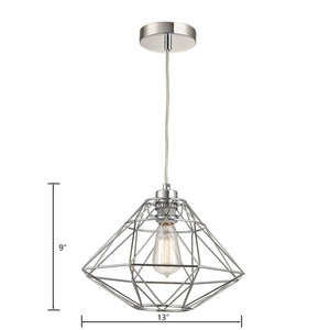 Atlas Paradigm 1-Light Pendant - Sculptural Chrome Design with Dynamic Triangular Shapes for Modern Interiors CL11807-CH
