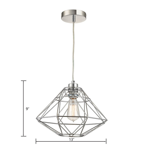 Atlas Paradigm 1-Light Pendant - Sculptural Chrome Design with Dynamic Triangular Shapes for Modern Interiors CL11807-CH