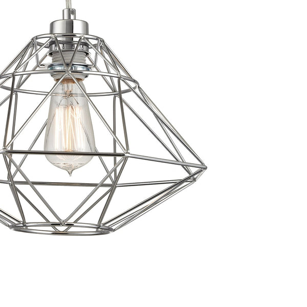 Atlas Paradigm 1-Light Pendant - Sculptural Chrome Design with Dynamic Triangular Shapes for Modern Interiors CL11807-CH