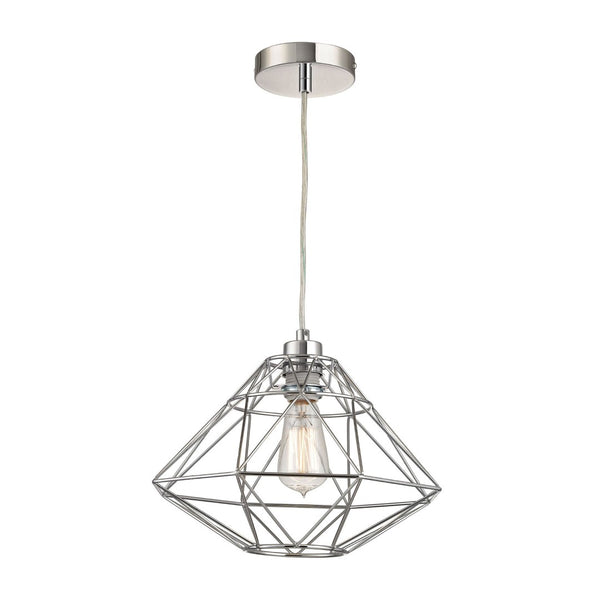 Atlas Paradigm 1-Light Pendant - Sculptural Chrome Design with Dynamic Triangular Shapes for Modern Interiors CL11807-CH