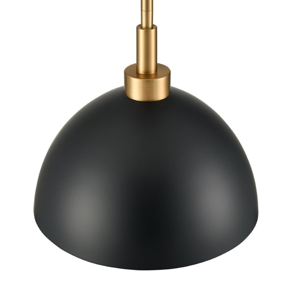 Atlas Pelham 10'' Wide 2-Light Pendant - Industrial Chic Design for Modern Spaces, Perfect Lighting Solution Satin Brass with Matte Black CL11810-BK