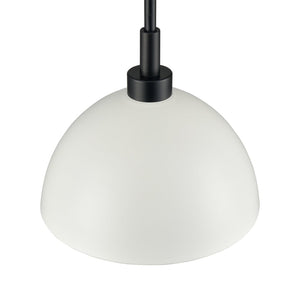 Atlas Pelham 10'' Wide 2-Light Pendant - Industrial Chic Design for Modern Spaces, Perfect Lighting Solution Matte Black with Matte White CL11810-WH2