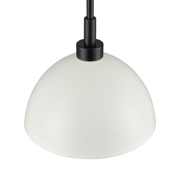 Atlas Pelham 10'' Wide 2-Light Pendant - Industrial Chic Design for Modern Spaces, Perfect Lighting Solution Matte Black with Matte White CL11810-WH2
