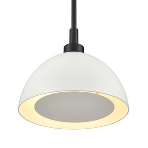 Atlas Pelham 10'' Wide 2-Light Pendant - Industrial Chic Design for Modern Spaces, Perfect Lighting Solution Matte Black with Matte White CL11810-WH2
