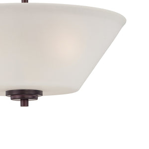 Atlas Pittman Modern 2-Light Pendant - Elegant Frosted Glass Shades for Dining and Entryway Lighting Sienna Bronze CL11813-BZ